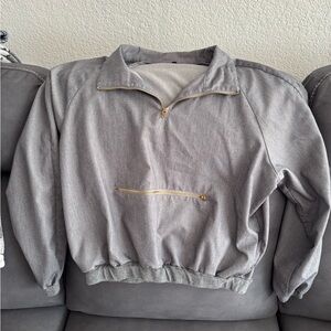 Scrub Gray Quarter-Zip Pullover (matches FIGS gray)